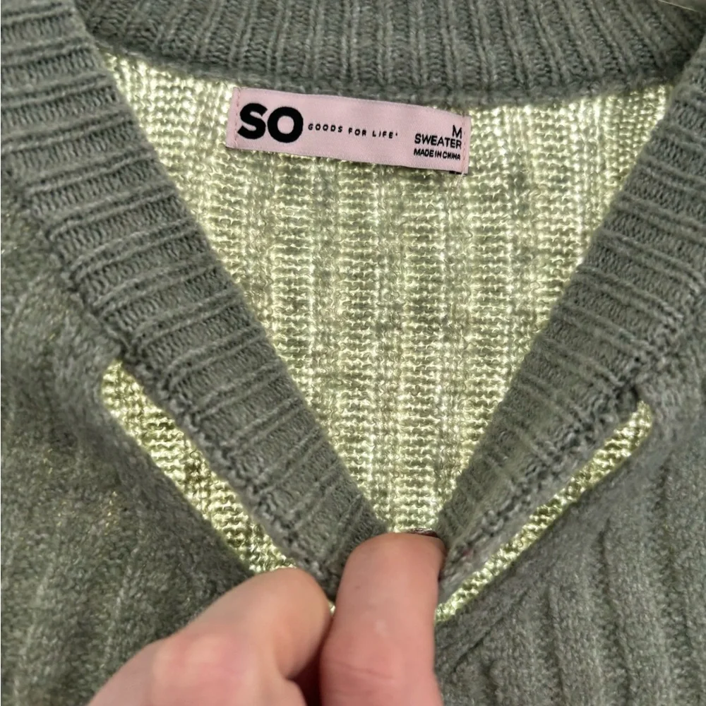 SO Women's Ribbed‎ Sweater - Dark Green